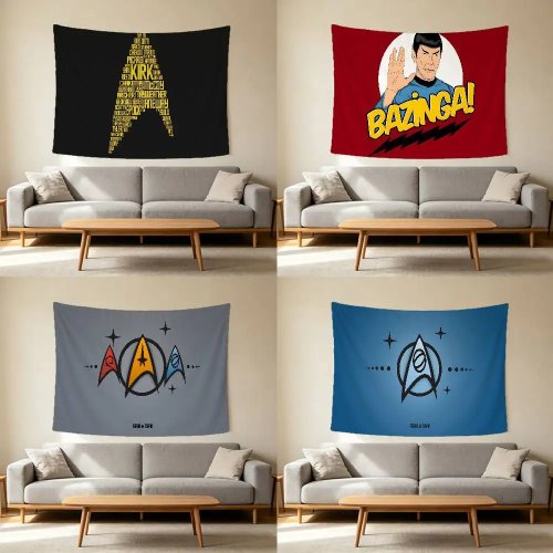 Tapiz de pared psicodélico J-Star estilo hippie – Decoración boho para cuarto