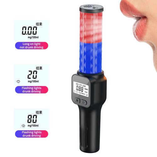Professional Digital Breathalyzer with Sound & Light Alarm, High Precision Alcohol Tester for Traffic and Home