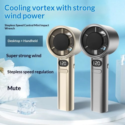พัดลมมือถือพกพา HOMEFISH ชาร์จ USB ความเร็วสูง สำหรับใช้งานส่วนตัว