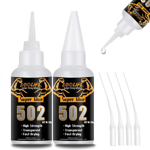 Pegamento instantáneo 502, 20 g — Cianoacrilato de secado rápido y alta resistencia para metal, madera, plástico y cerámica