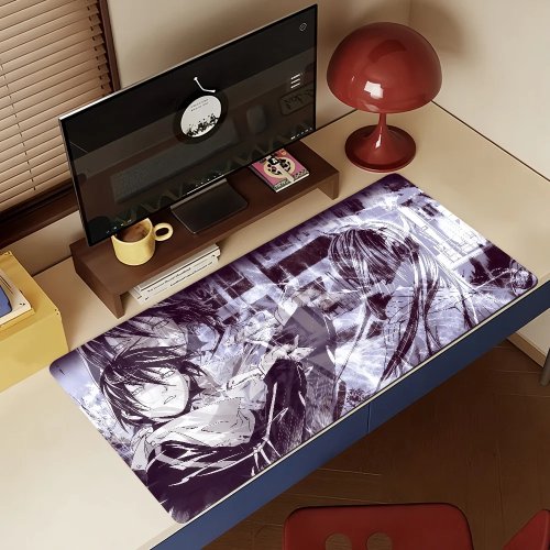 Tappetino mouse grande Noragami in gomma antiscivolo — deskmat gaming per PC, laptop e ufficio
