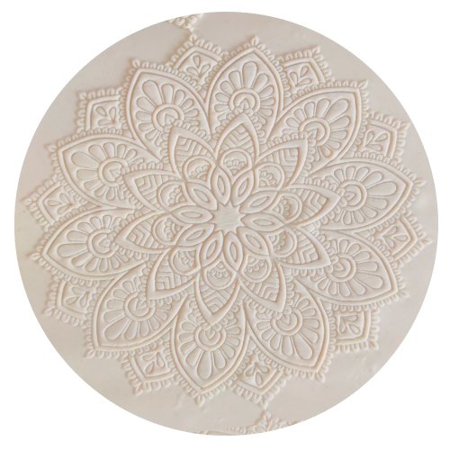 Rouleau à motifs Mandala pour argile — cylindre gravé au laser, rouleau texture pour pâte polymère et loisirs créatifs