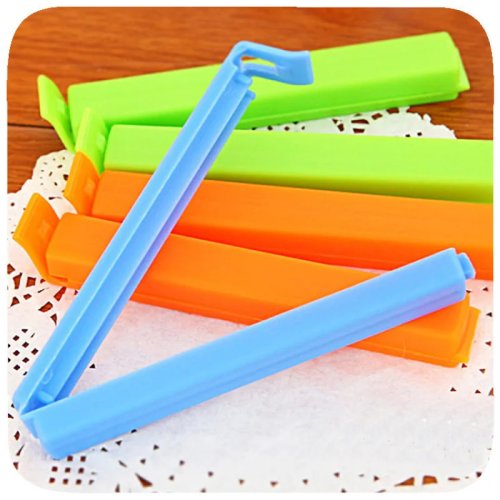 Clips plásticos para sacos alimentares – fecho para snacks e saquetas de chá, à prova de humidade