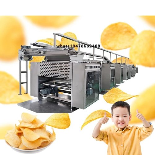 Línea de producción de patatas fritas a gran escala — Máquina industrial para fabricar chips