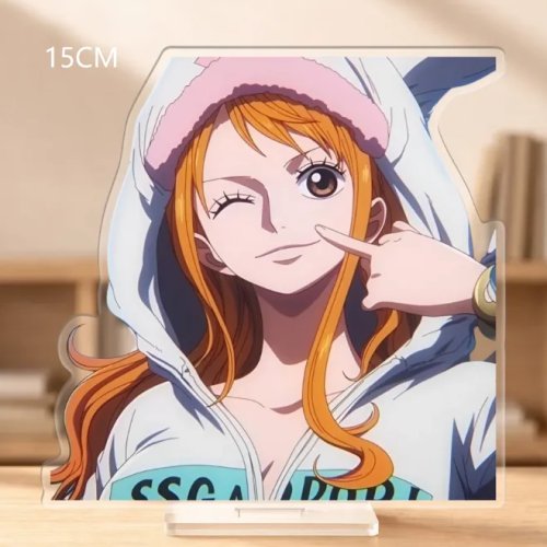 One Piece acryl standbeelden 15cm - Luffy, Nami, Nico Robin - Bureaublad decoratie, anime cadeau