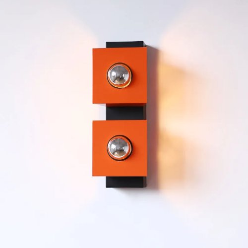 Vintage/Bauhaus double-head wall lamp — Retro wall sconce for living room, bedroom, study, restaurant, hallway