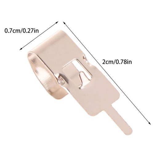 Pack 50 clips para bateria 18650 em aço mola 2×0,7 cm — contactos/inserts para suporte