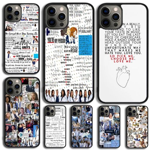 Funda para celular Grey's Anatomy 'You Are My Person' para iPhone 11/12/13/14/15/16/17 Pro/Max/Plus