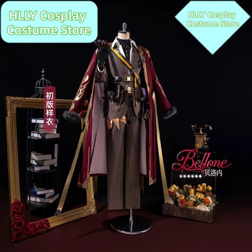 Costume cosplay di Arknights Bellone Dmitri, set completo con giacca per Halloween e carnevale