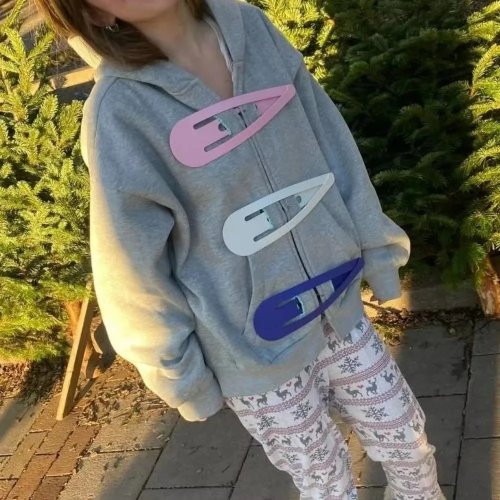 Jepit Rambut Besar 28cm Warna Polos – Hiasan Kawaii untuk Jaket/Backpack/Hoodie, Hairpin Besar untuk Wanita