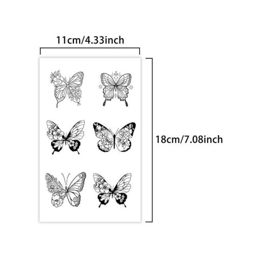 Hình xăm dán bướm 3D chống nước — Decal trang trí cơ thể cho lễ hội & tiệc đêm