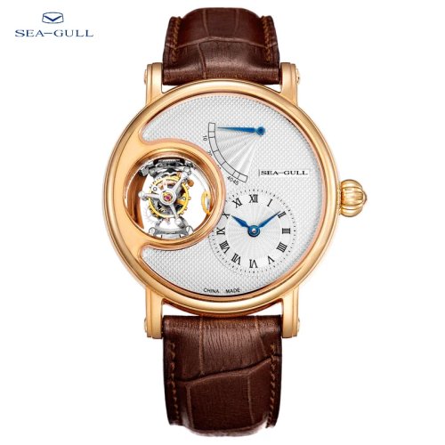 Мужские роскошные механические часы с ручным заводом Sea-Gull Master Series Qyi No.1 Tri-Axial Tourbillon - Топ бренд
