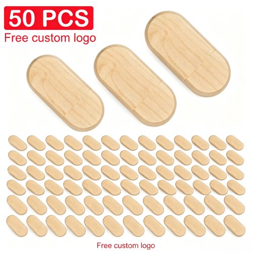 50 pezzi Chiavette USB in legno con logo personalizzato 64GB 32GB 16GB 8GB 4GB Regalo di nozze