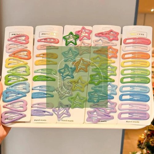 Bộ 10 kẹp tóc trẻ em không góc sắc — Màu sắc tươi sáng, chống trượt, dịu nhẹ cho da đầu nhạy cảm