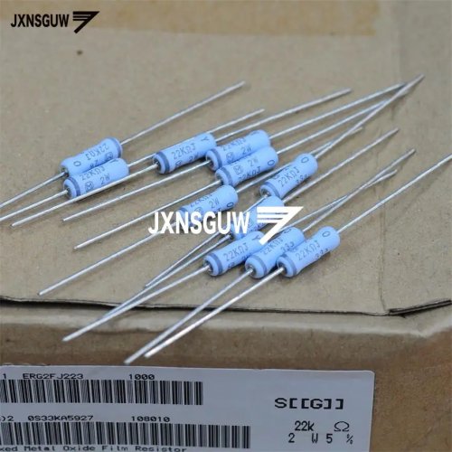 20 pzas Resistencia de película de óxido metálico Matsushita 22 kΩ 2W ±5% 11×3,5 mm
