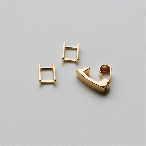 Bộ Vòng Tay và Dây Chuyền Màu Vàng 14K Khóa Mắt Xích Đính Zircon - Phụ Kiện Tự Làm Trang Sức