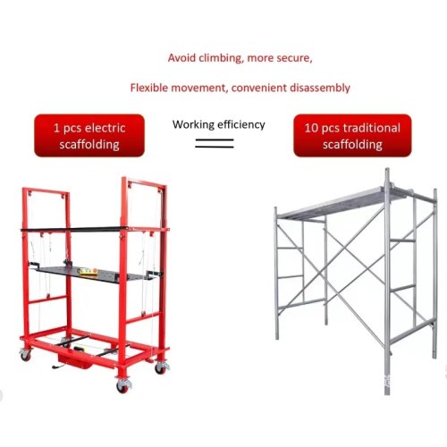 Bàn nâng cắt kéo điện gấp di động — nền tảng nâng nhỏ cho công trình