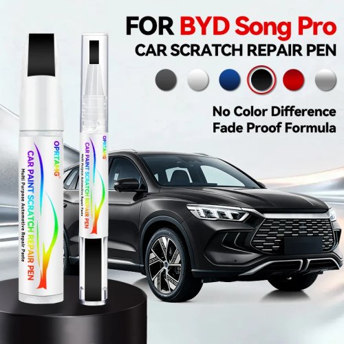 Stylo de Réparation de Peinture Voiture – Effaceur de Rayures pour BYD Song Pro – Accessoires Auto DIY (Blanc WAZ, Noir 147, Rouge BYC, Gris 082, Bleu)