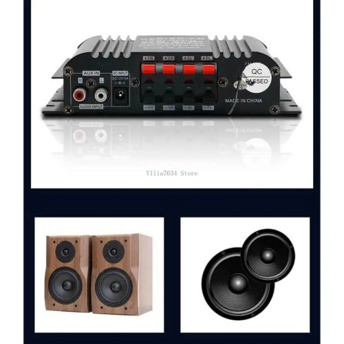 แอมป์สเตอริโอ Hi‑Fi กำลัง 4×60W (4 แชนแนล) สำหรับลำโพงรถยนต์และลำโพงบ้าน