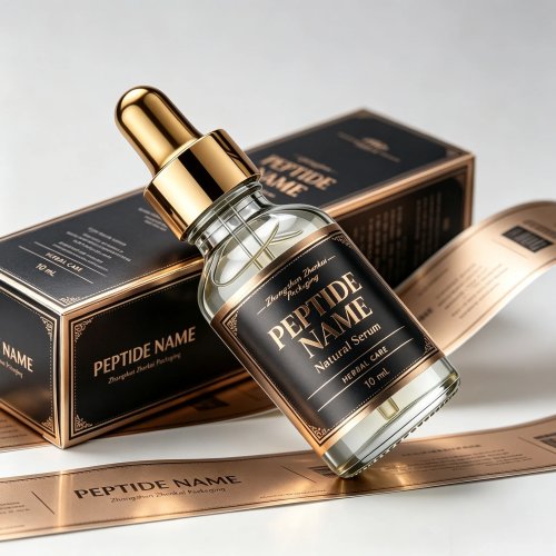 Cajas de embalaje personalizadas para péptidos y etiquetas impermeables para viales de 3ml/10ml – Envases para suplementos fitness