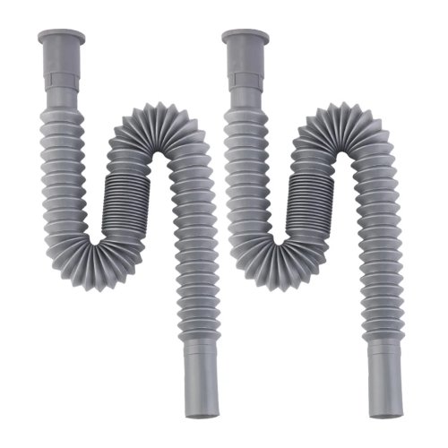 Ống xả chậu rửa có thể kéo dài, đầu kết nối tiêu chuẩn, dài 80–90 cm, đường kính trong 26 mm, chống mòn