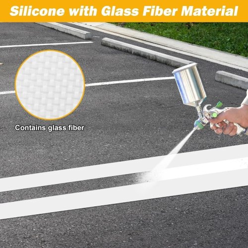 Plantilla resistente y reutilizable para líneas de aparcamiento 4×88 in, fibra de vidrio, para estacionamientos comerciales