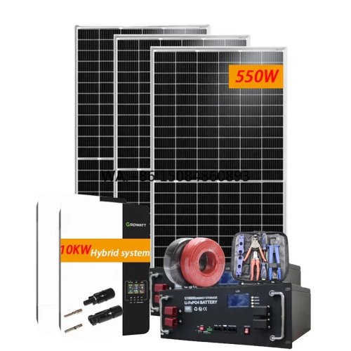 태양광 패널 완벽 키트 8kW 10kW 하이브리드 태양광 시스템 리튬 배터리 포함