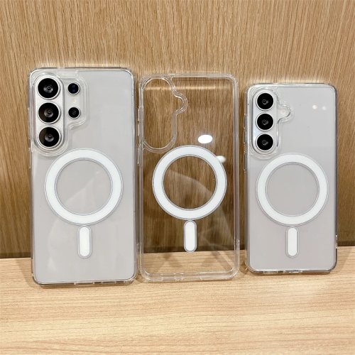 Оригінальний Магнітний Прозорий Чохол для Samsung Galaxy S26/S25/S24/S21 FE/S22/S23 Ultra/Plus/A17/A16/A55/A36/A07/A54
