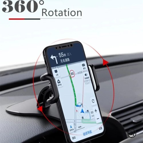 Supporto universale per telefono auto girevole 360°, base per cruscotto con presa automatica