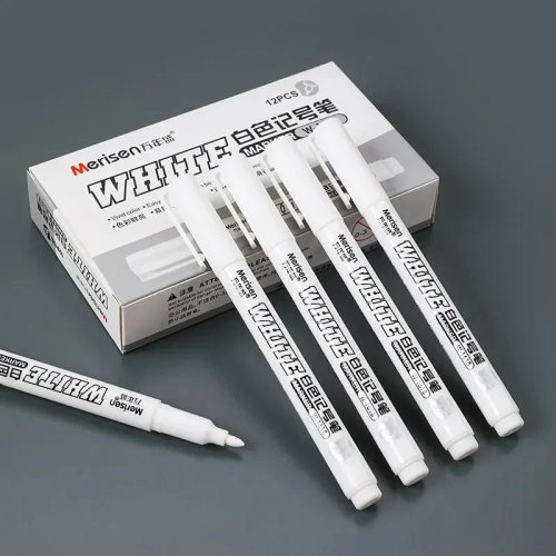 Marcadores de tinta branca à prova d'água, ponta grossa de 2mm, para graffiti DIY, escrita e desenho para estudantes, multicores
