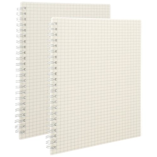 2 Pcs Buku Catatan Spiral Kotak — Kertas Kotak untuk Matematika & Teknik, Buku Catatan Coil untuk Pelajar