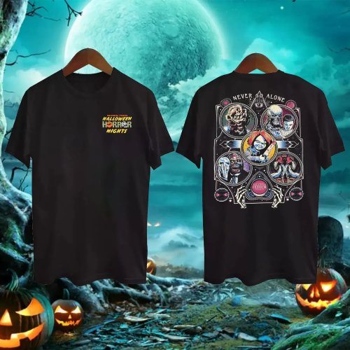 T-shirt Universal Studios Halloween Horror Night Never Go Alone Oferta S-5XL