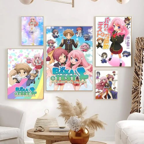 Poster Anime Baka to Test to Shoukanjuu – HD, perekat sendiri, tahan air, dekor dinding untuk kamar/kost/kantor, hadiah bagus