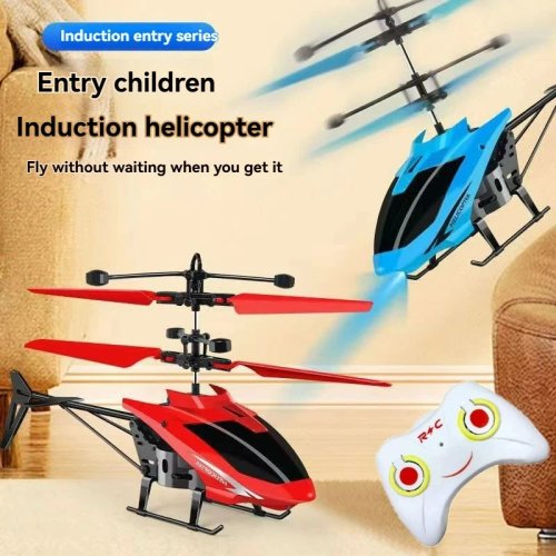Oplaadbare mini RC-helikopter met infrarood afstandsbediening en inductie - speelgoed voor kinderen
