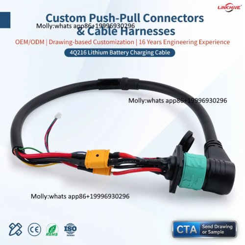 Đầu nối tròn hàng không 4Q216 IP68 khóa bayonet, dây chùm cáp y tế tùy chỉnh