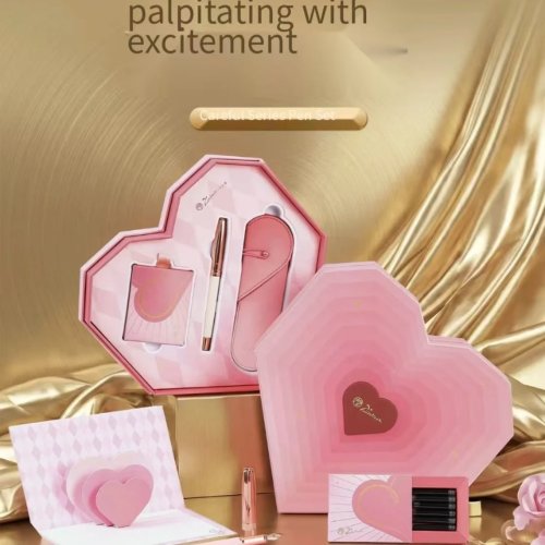 Conjunto presente Picasso 5537 "Heartbeat" — Estojo de escrita de luxo para mulher, perfeito para aniversário/Valentine/520