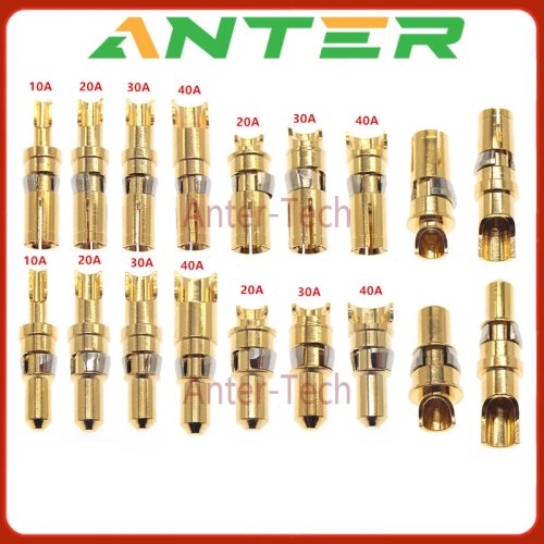 1 buah Terminal D-SUB untuk disolder, bodi panjang, kontak tembaga murni berlapis emas, arus tinggi 10A/20A/30A/40A