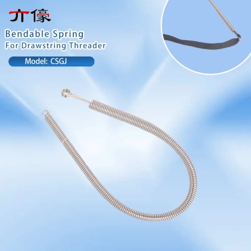 Bendable Spring Drawstring Threader – Flexible cord/elastic threading tool for hoodies, pants & DIY sewing