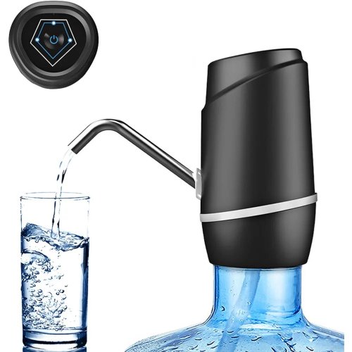 Dispensador de agua eléctrico portátil 5 galones (≈19 L) con carga USB y bomba de silicona para garrafas universales