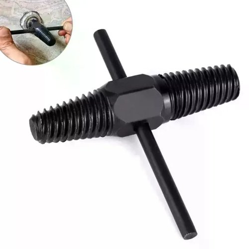 Extrator de parafusos partidos 1/2" e 3/4" cabeça dupla — para torneiras/válvulas triangulares