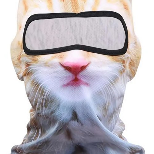Cagoule 3D chat unisexe – masque visage animal pour ski, festivals et soirées