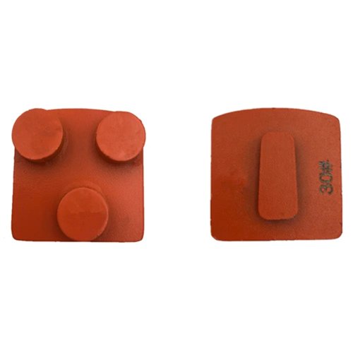 Placas de moagem diamantadas Redi-Lock, 3 segmentos redondos, bloco metálico para lixamento de pavimentos, compatível com Aztec/Diamatic/SASE — 9 unidades