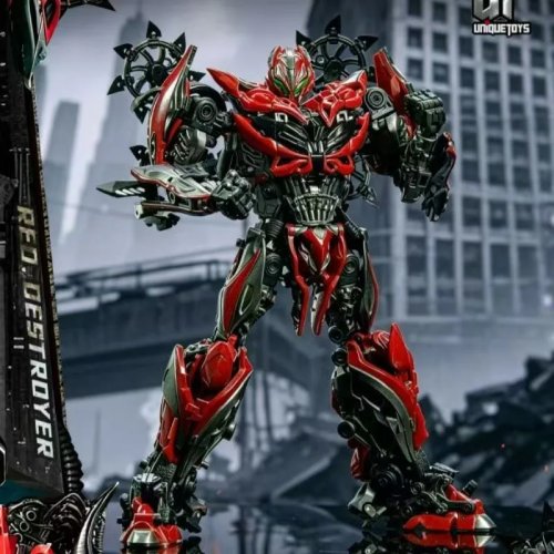 UniqueToys UT R09-02 Red Destroyer روبوت متحول تمثال أكشن مع صندوق