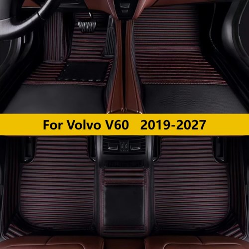 Op maat gemaakte vloermatten voor Volvo V60 (2019–2027) — Compleet set, voor en achter