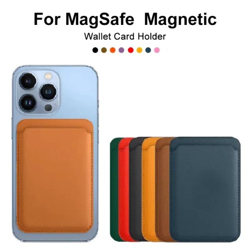 Custodia portafoglio in pelle magnetica per iPhone 17 16 15 14 13 12 11 8 Samsung Huawei - Portacarte con MagSafe