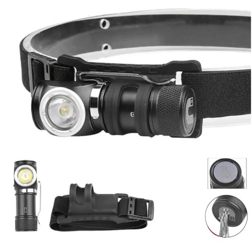 Lanterna frontal LED recarregável 1200 lm – base magnética, função powerbank (carga reversa), luz de trabalho para camping e oficina