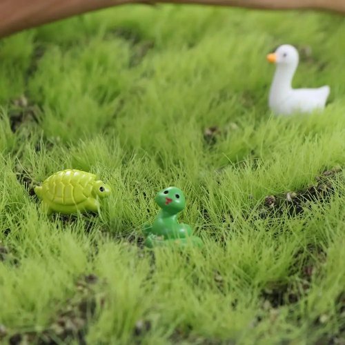 Realistische handgemaakte miniatuurdieren voor microlandschap - Kat, Eend, Schaap, Eekhoorn, Kikker, Schildpad, Dierenriem - Schattige diorama decoratie