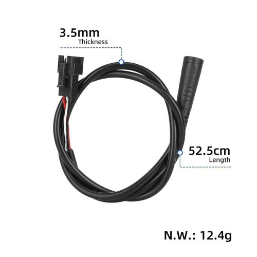 كابل محول LED ثلاثي الاتجاهات برأس أسود لـ Kukirin G2 Pro - متوافق مع إعدادات الإضاءة الاحترافية