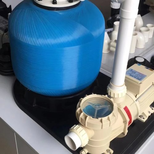 Bomba para piscina con filtro de arena integrado — sistema de filtración para agua clara