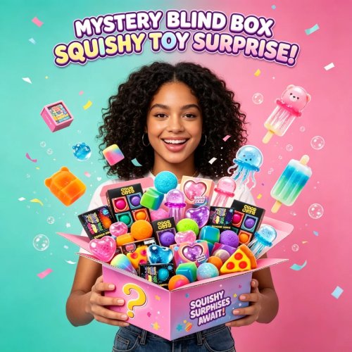 Hộp bất ngờ (Blind Box) — Set số lượng lớn đồ chơi squishy mochi mềm, đồ chơi giác quan giảm căng thẳng cho trẻ tự kỷ & quà lớp học